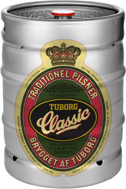 Tuborg Classic - 25 l. fustage, 4,6%